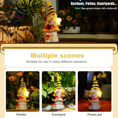 Solar Gnome on Mushroom Decor for Yard Decorations - Image 6