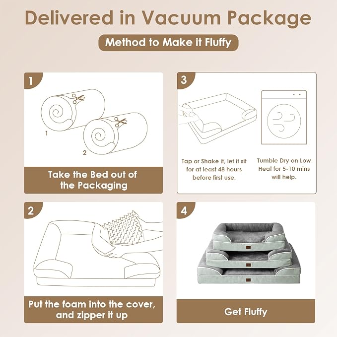 EHEYCIGA Orthopedic Dog Beds for Large Dogs, Waterproof Memory Foam Large Pet - Image 6