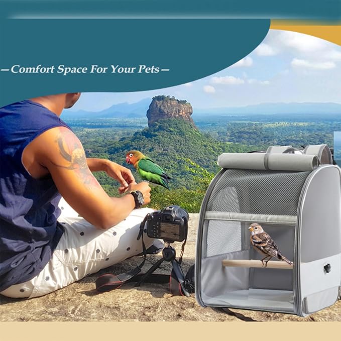 Durability Polyester Bird Travel Carriers Backpacks - Image 2