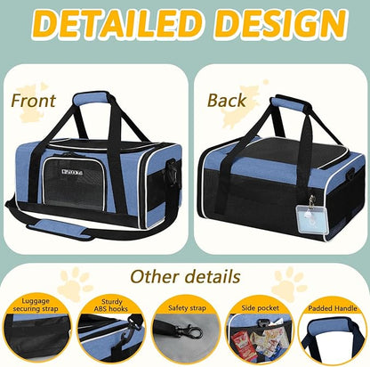 Petskd Pet Carrier 17x11x9.5 Alaska Airline Approved, Pet Travel Carrier Bag - Image 8