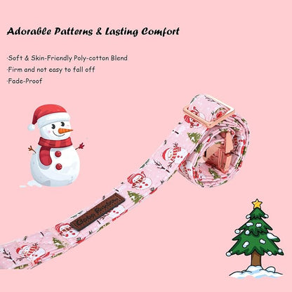 Christmas Dog Collar, Christmas Tree and Snowman Print Cute Winter Holiday - Image 4