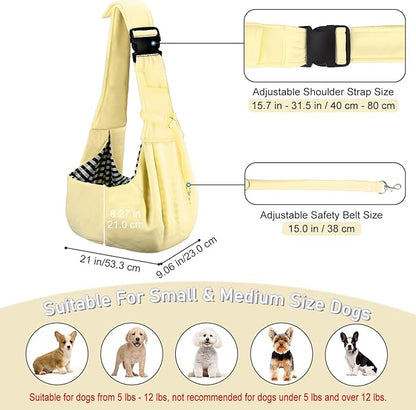 PETLOFT Reversible Dog Cat Sling Carrier, Small Dog Carrier, Adjustable Dog - Image 2