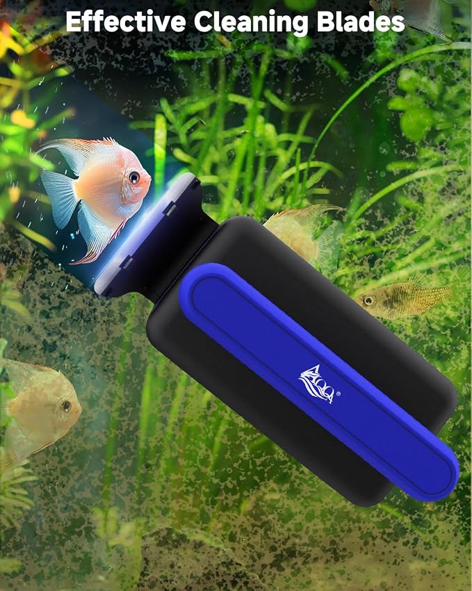 AQQA Magnetic Aquarium Fish Tank Glass Cleaner, Dual-Blades Algae Scraper Glass - Image 4