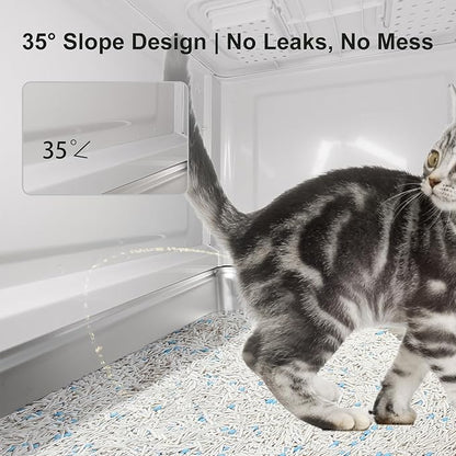 Marchul Enclosed Stainless Steel Cat Litter Box - Image 5