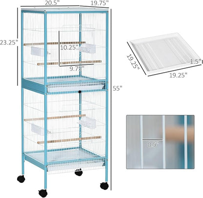 PawHut Large Bird Cage with 1.7 ft. Width - Image 7