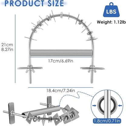 Bird Perch for Cage, Stainless Steel Parrot Perches - Image 2