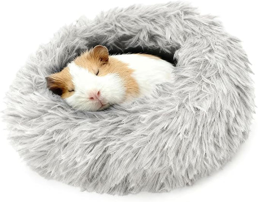 Guinea Pigs Bed Small Animal Bedding Donut-Shaped Burrowing Pet Bed Soft and by LightUpYourPetsLife