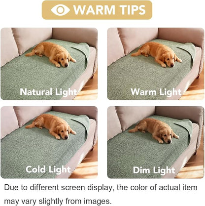 H.VERSAILTEX Non Slip Pet Couch Cover Chenille Dog Bed Protector Thick Soft - Image 7