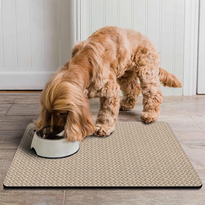 Pet Feeding Mat for Floors Waterproof Dog Mat for Food and Water Absorbent - Image 7