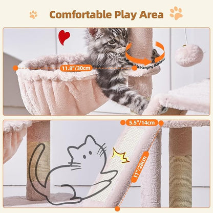 Taoqimiao Cat Tree, 38.5-Inch Cat Tower - Image 4