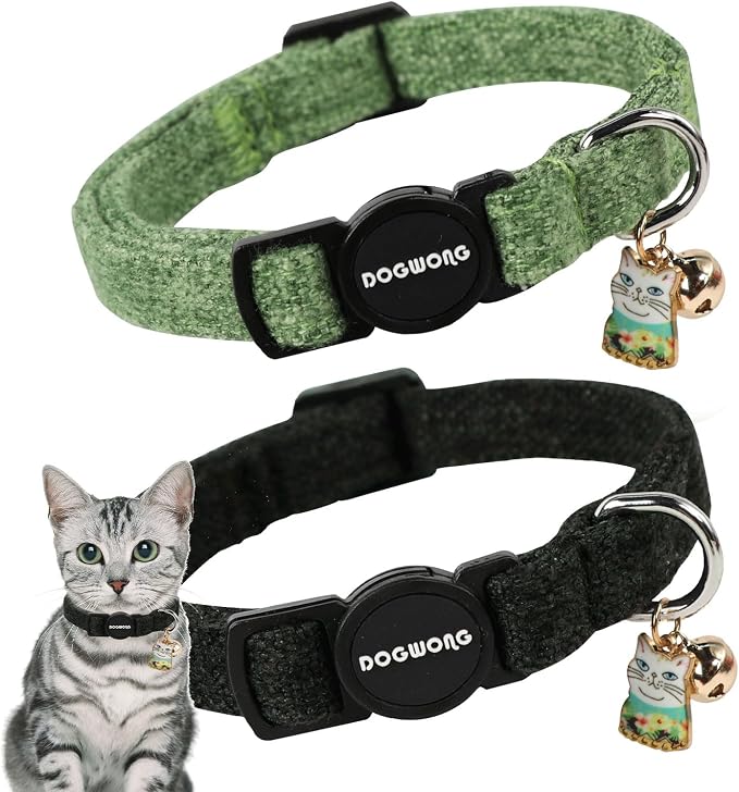 Cat Collar, 2 Pack Cat Collars Breakaway by DOGWONG