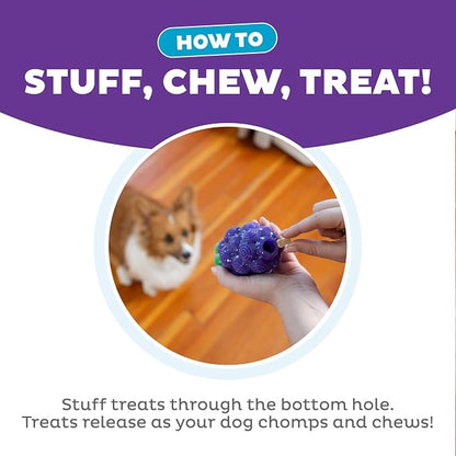 Outward Hound Dental Grapes Dog Toy & Treat Stuffer, 6″ x 3″ Grape-Scent - Image 4