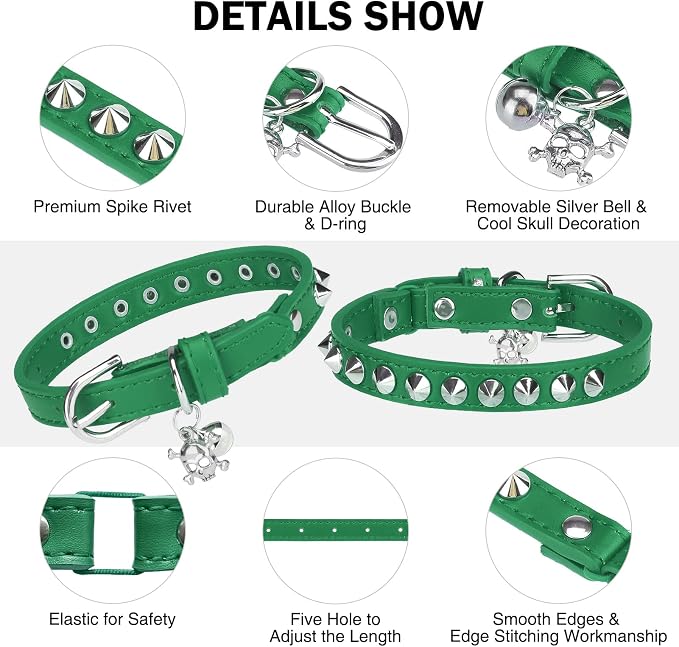 Leather Cat Collars for Boy Girl Cats - Image 3