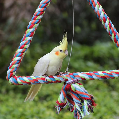KinTor Medium Triangle Rope Swing Bird Toy Parrot Cage Toys Cages Conure - Image 6