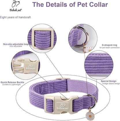 Cute Corduroy Dog Collar - Image 3