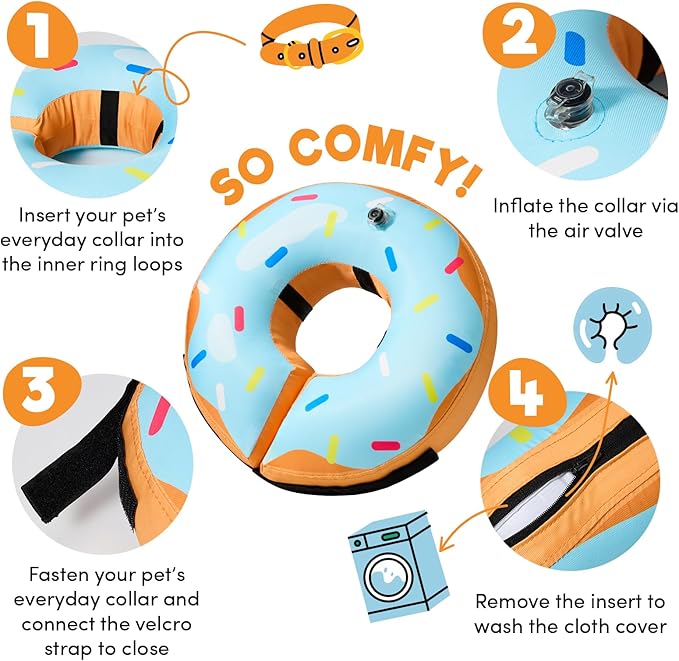 BENCMATE Inflatable Dog Cone Collar Alternative, Soft Dog Cone - Image 3