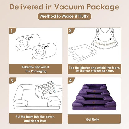 EHEYCIGA Orthopedic Dog Bed for Medium Dogs, Waterproof Memory Foam Medium Dog - Image 6