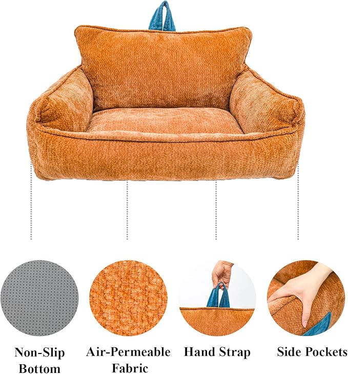 Orthopedic Dog Bed with Memory Foam, Washable Plush Pet Bed - Image 4