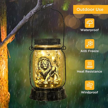 kyoryuger Lion Gifts for Women/Men Lion Solar Lanterns Mom Birthday Animal - Image 6