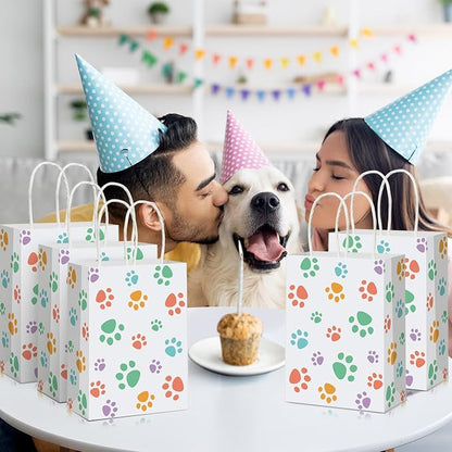 Blulu 20 Pcs Spring Puppy Dog Paw Gift Bags - Image 5