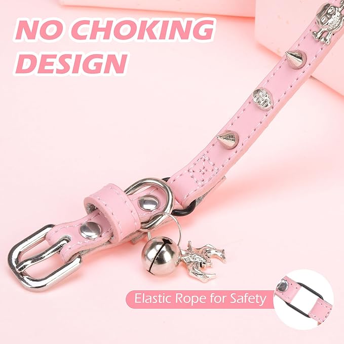 EXPAWLORER Cat Collar for Girl Boy Cats- Adjustable Leather Pet Collar - Image 5
