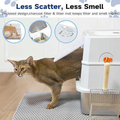 TENTIZON Stainless Steel Cat Litter Box - Image 5