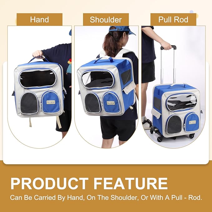 Pet Backpack Carrier, Portable and Ventilated, Nylon Dogs Cats and Small - Image 4