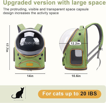 Cat Backpack Carrier, Breathable Cat Bubble Backpack Upgrade Large Space Cat - Image 2