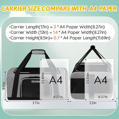 Petskd Pet Carrier 17x12x8.5 JetBlue Allegiant Airline Approved, Pet Travel - Image 3
