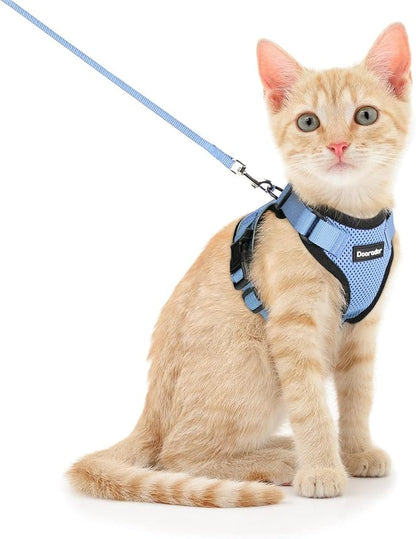 Dooradar Cat Harness and Leash Set, Escape Proof Safe Adjustable Kitten Vest by Dooradar