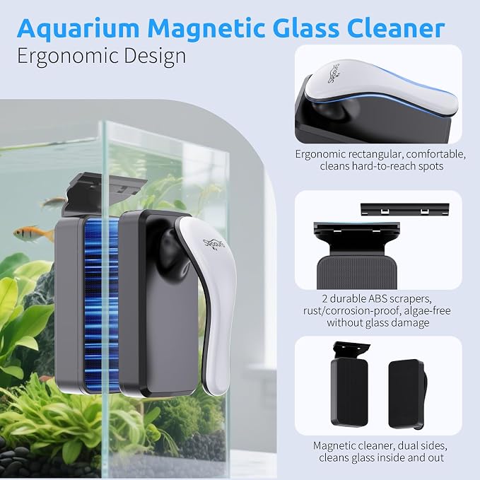 SEAOURA Magnetic Aquarium Glass Cleaner，Algae Scraper - Image 3