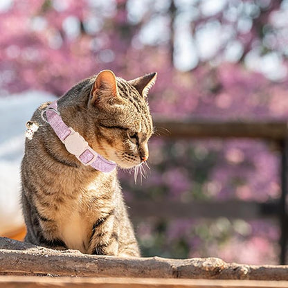 Elegant little tail 2 Pack Cat Collar- Pink&Blue Linnet Cat Collars Breakaway - Image 5