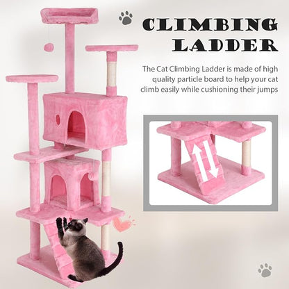 Heavy Duty Cat Tree Tower, Cat Condo, Hanging Ball - Image 6