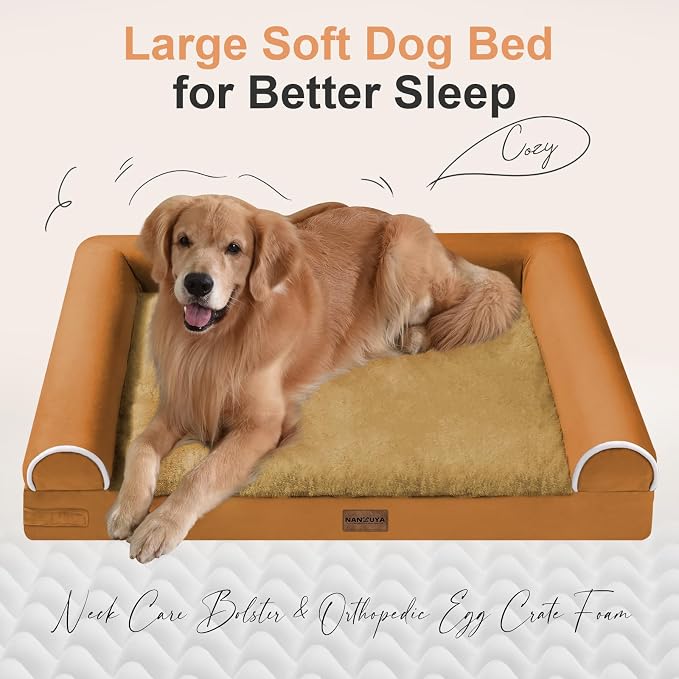 Large Dog Bed Orthopedic Washable: Beds Bolster XL Bed Big XLarge Dogs Egg - Image 2