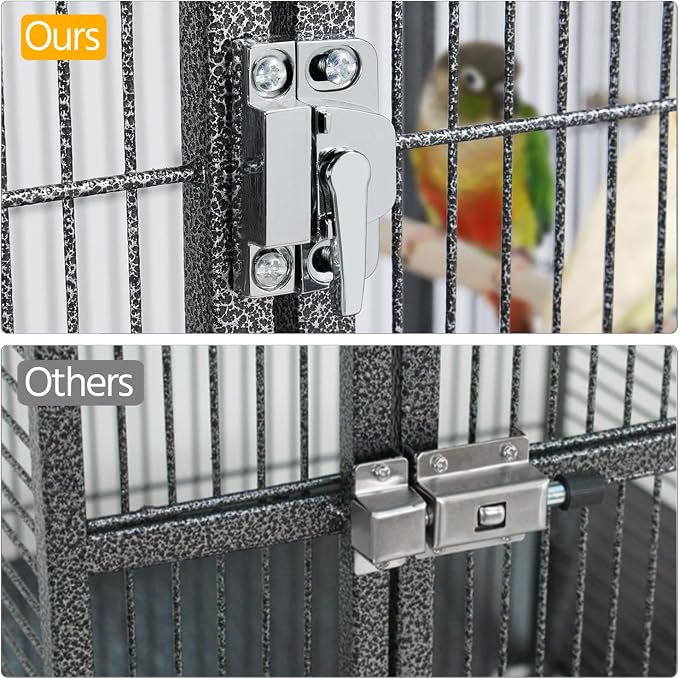 Yaheetech 69-inch Wrought Iron Rolling Large Parrot Bird Cage - Image 6