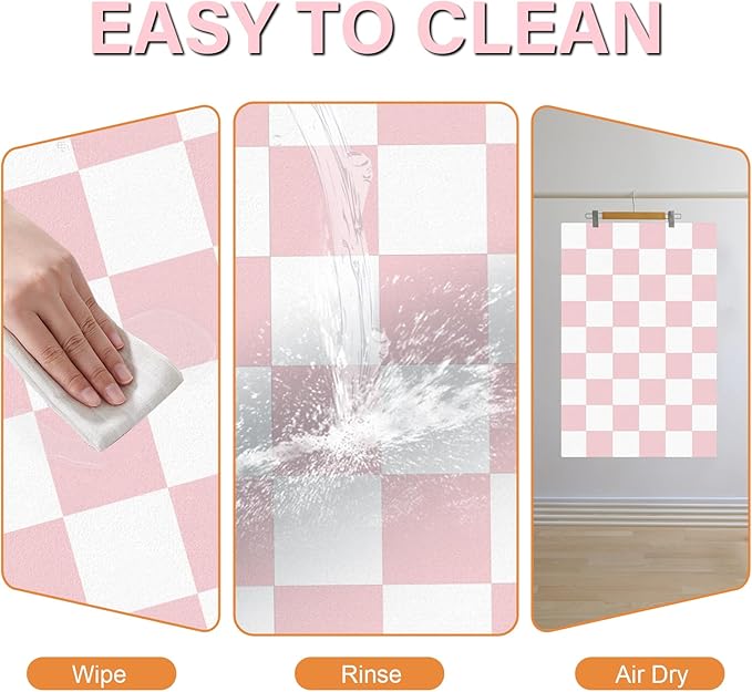 Checkered Dog Cat Feeding Mat, Absorbent Pet Feeding Mat - Image 5