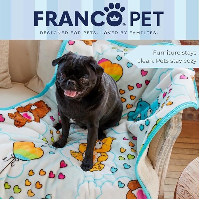 Franco Pet Care Bears Super Soft Cozy Waterproof Sherpa-Backed Blanket Throw - Image 6