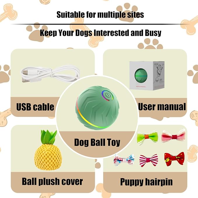 Valentines Day Gifts Interactive Dog Toys Dogs Ball, Moving Dog Toy - Image 7