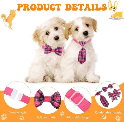 Reginary 100 Pieces Dog Bow Tie Collar Set Include 40 Dog Neckties, and 30 - Image 3