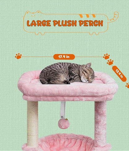 SYANDLVY Small Cat Tree for Indoor Cats, Activity Cat Tower - Image 4