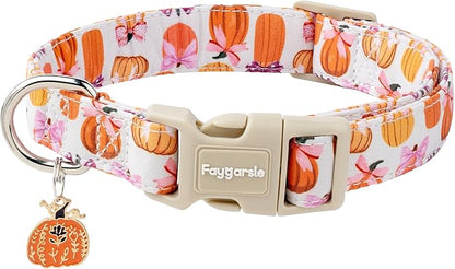 Faygarsle Fall Pumpkin Pattern Dog Collar by Faygarsle