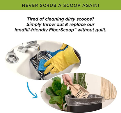 Kitty Sift FiberScoop Disposable Litter Scoop, Plastic-Free & Sustainable - Image 4