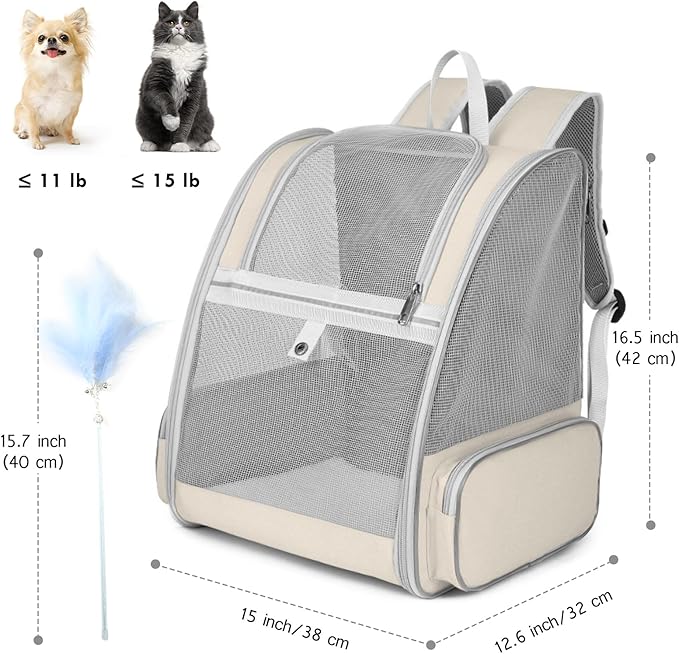Cat Backpack Carrier, Large Pet Carrier Backpack - Image 5
