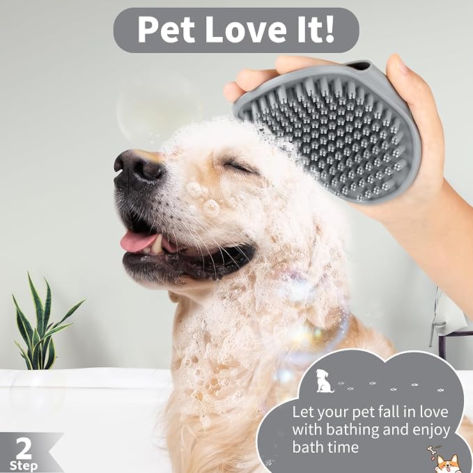 Comotech 3PCS Dog Bath Brush | Dog Shampoo Brush |Scrubber - Image 3
