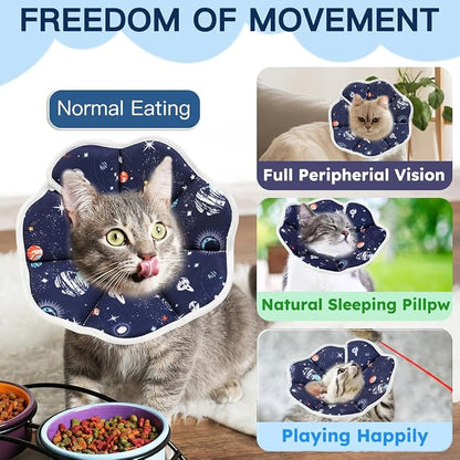Cat Cone Collar Soft, Waterproof Cat Recovery Collar After Surgery, Adjustable - Image 4
