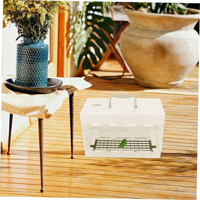 POPETPOP Parakeet Cage Bird Travel Carrier Small Bird Cage - Image 9