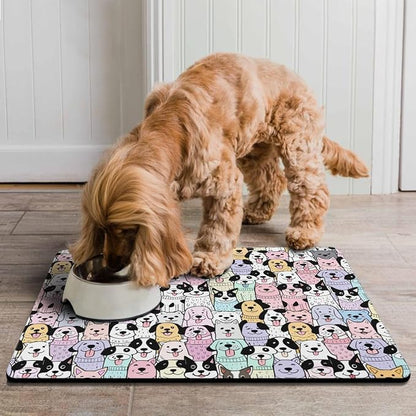 Pet Feeding Mat for Floors Waterproof Dog Mat for Food and Water Absorbent - Image 7