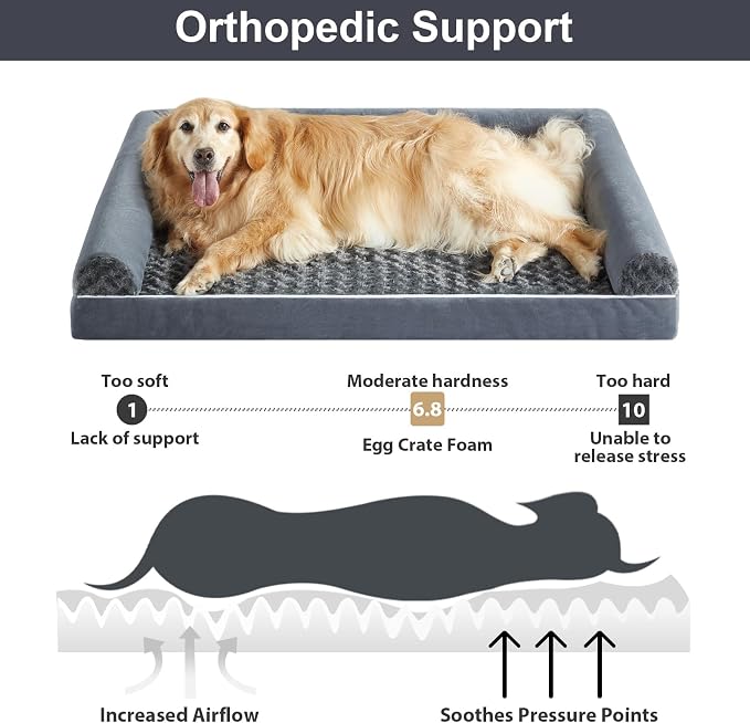 BFPETHOME Dog Beds for Large Dogs, Orthopedic Dog Bed for Medium Large Dogs - Image 2