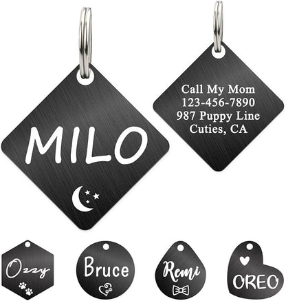 Ultra Joys Dog ID Tag, Custom Dog Tag Personalized Cat Tag, Pet ID Tag by UltraJoys
