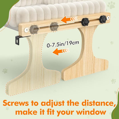 Cat Perch for Window XiaZ Cats Hammock Indoor Cat Bed for Window Adjustable - Image 6